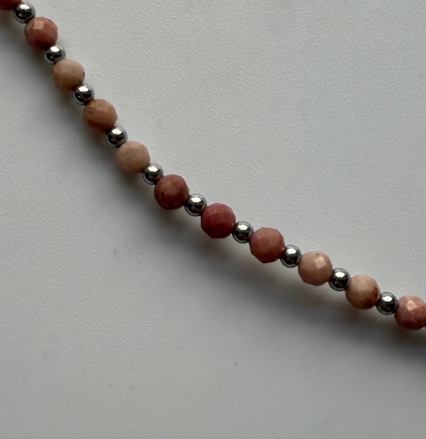Crystal Healing Anklet - Friendship - Pink Tourmaline - Hematite - Pure