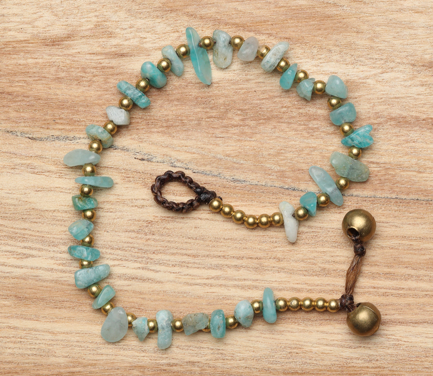 Amazonite Crystal Healing Anklet - Organic