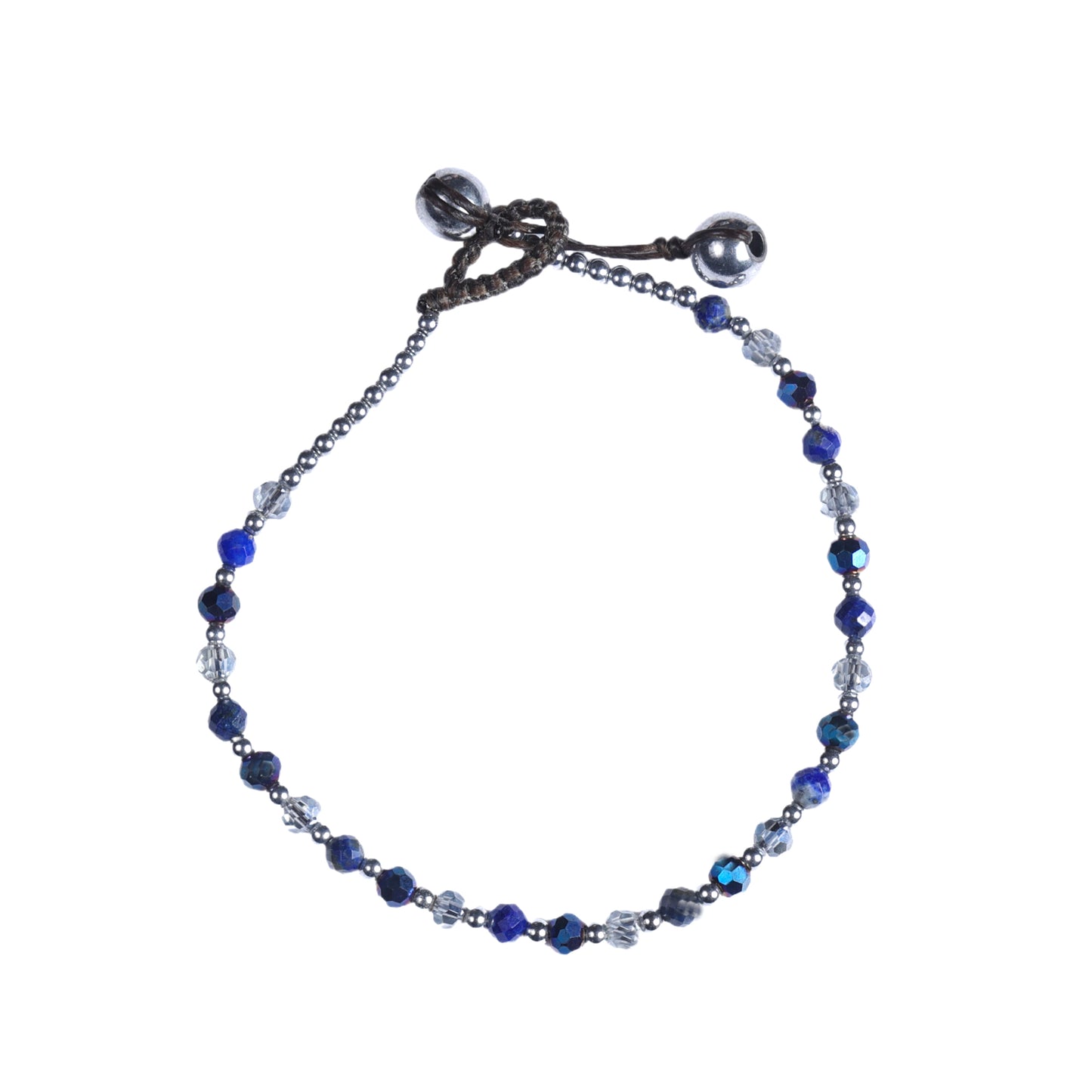 Crystal Healing Bracelet - Calmness - Blue Agate & Hematite