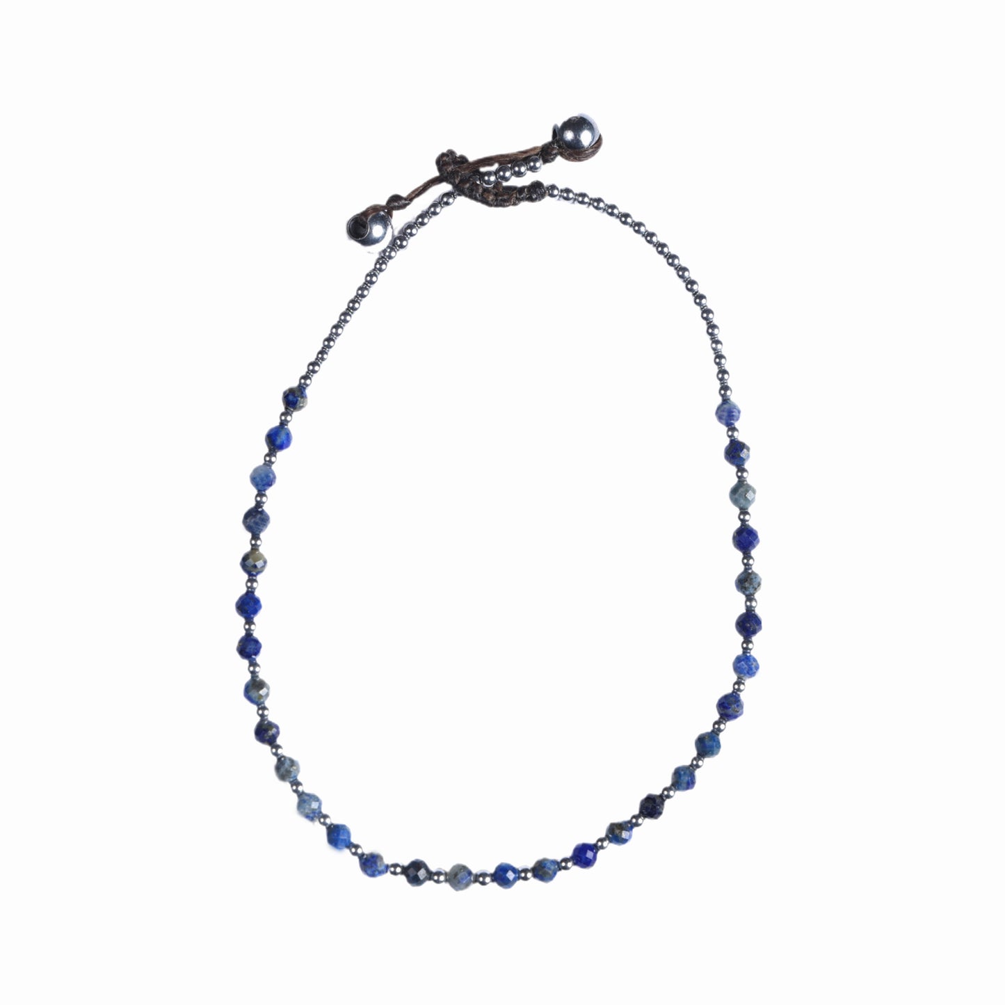 Crystal Healing Anklet - Insecurity - Lapis - Hematite - Pure