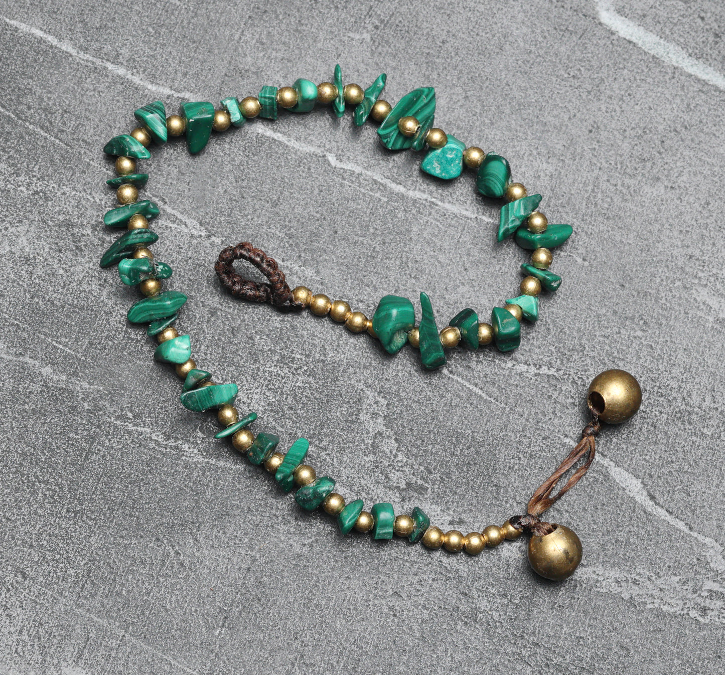 Crystal Healing Bracelet- Protection - Malachite - Organic