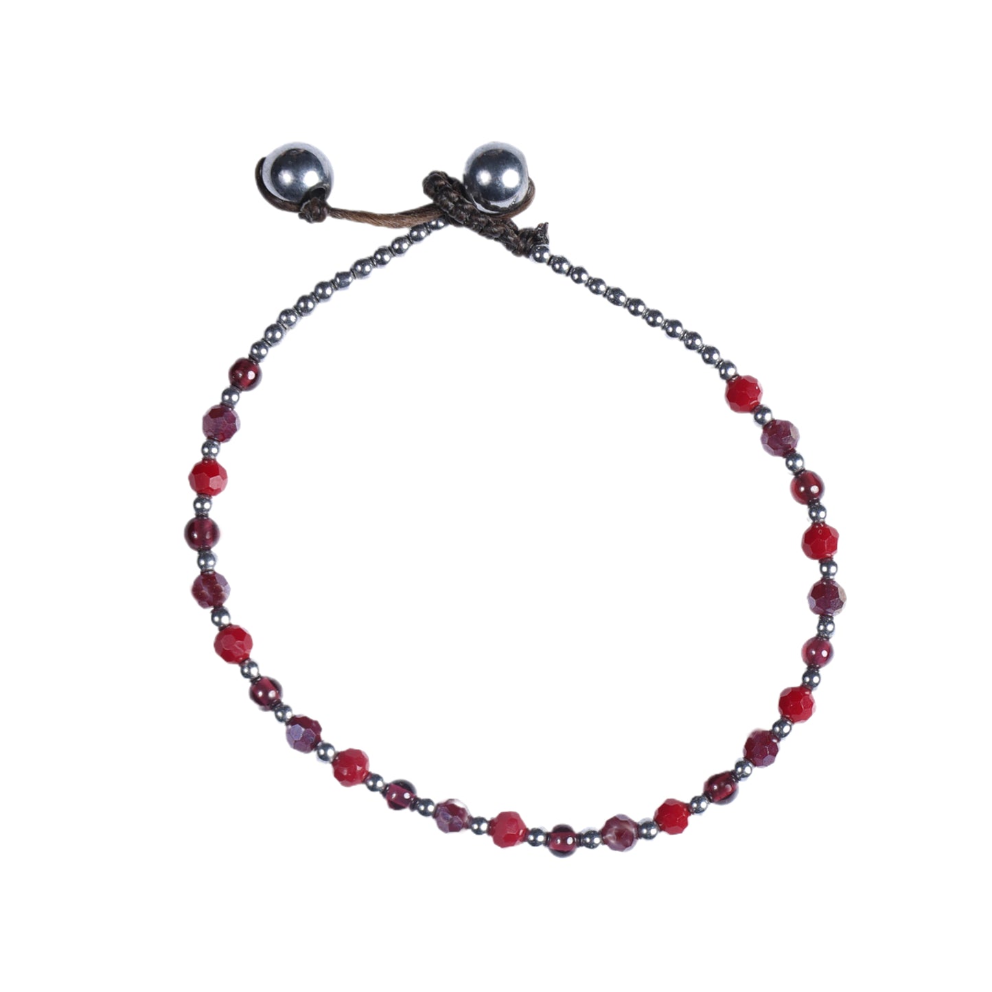 Crystal Healing Bracelet - Love - Pink Agate & Hematite
