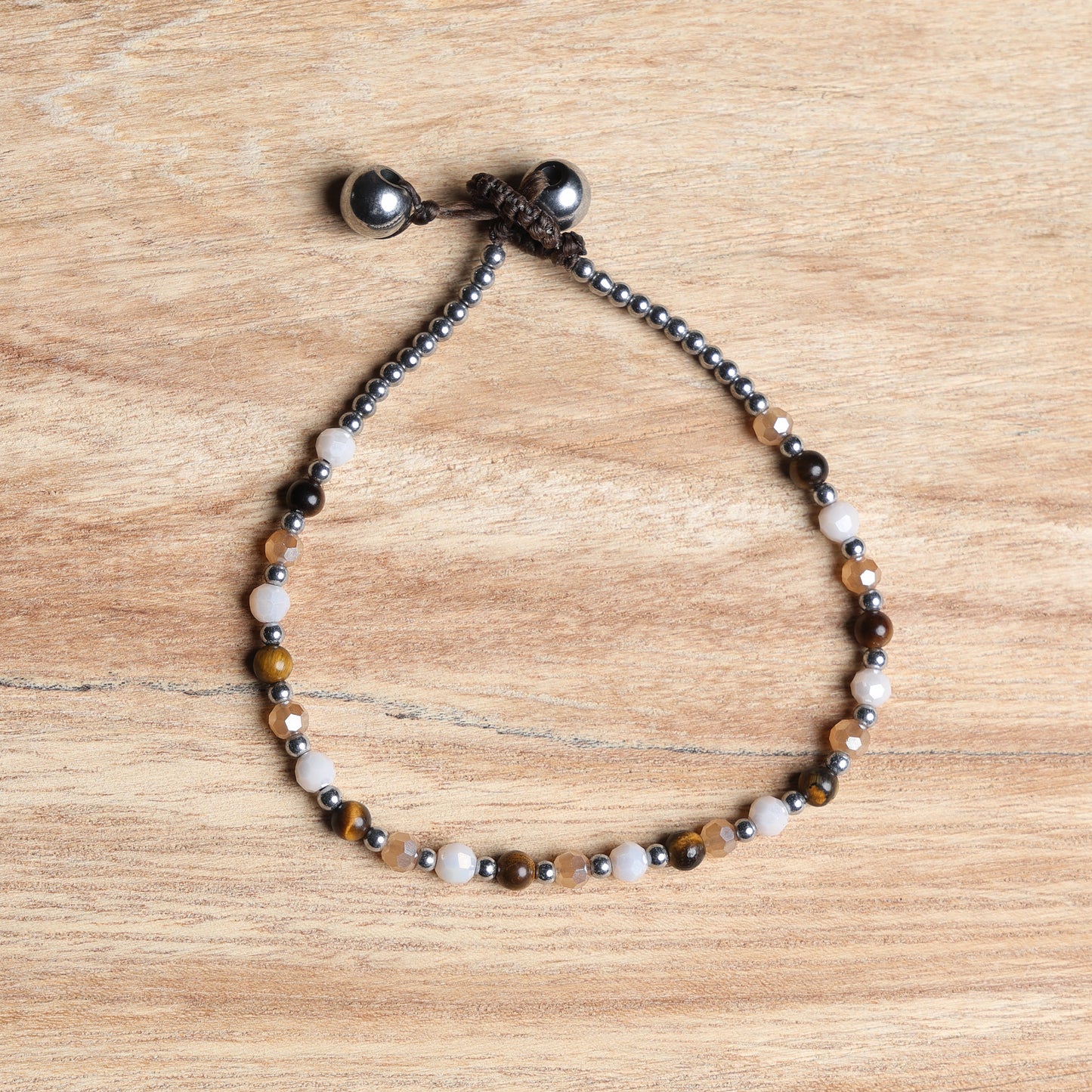 Crystal Healing Bracelet - Courage - Tigers Eye & Hematite