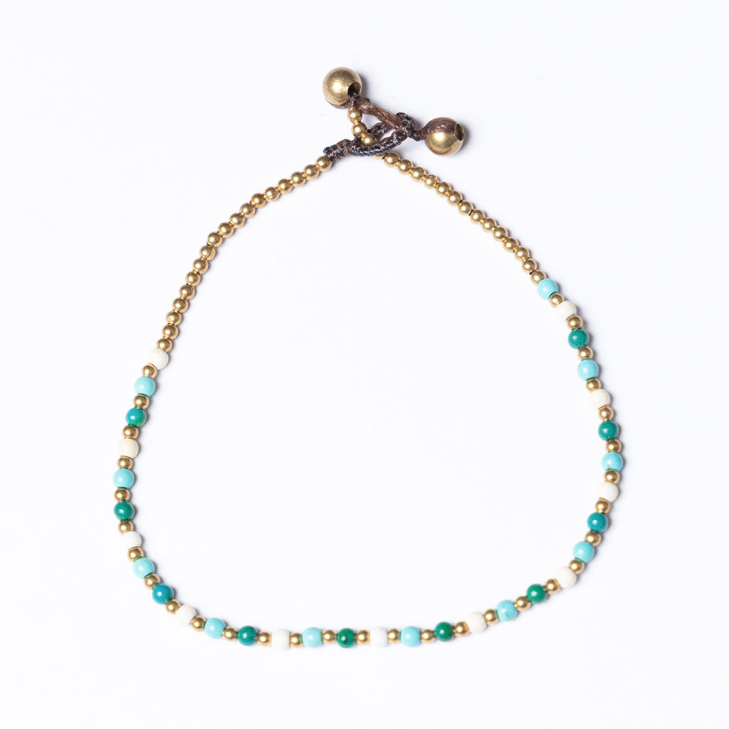 Crystal Healing Anklet - Luck - Turquoise