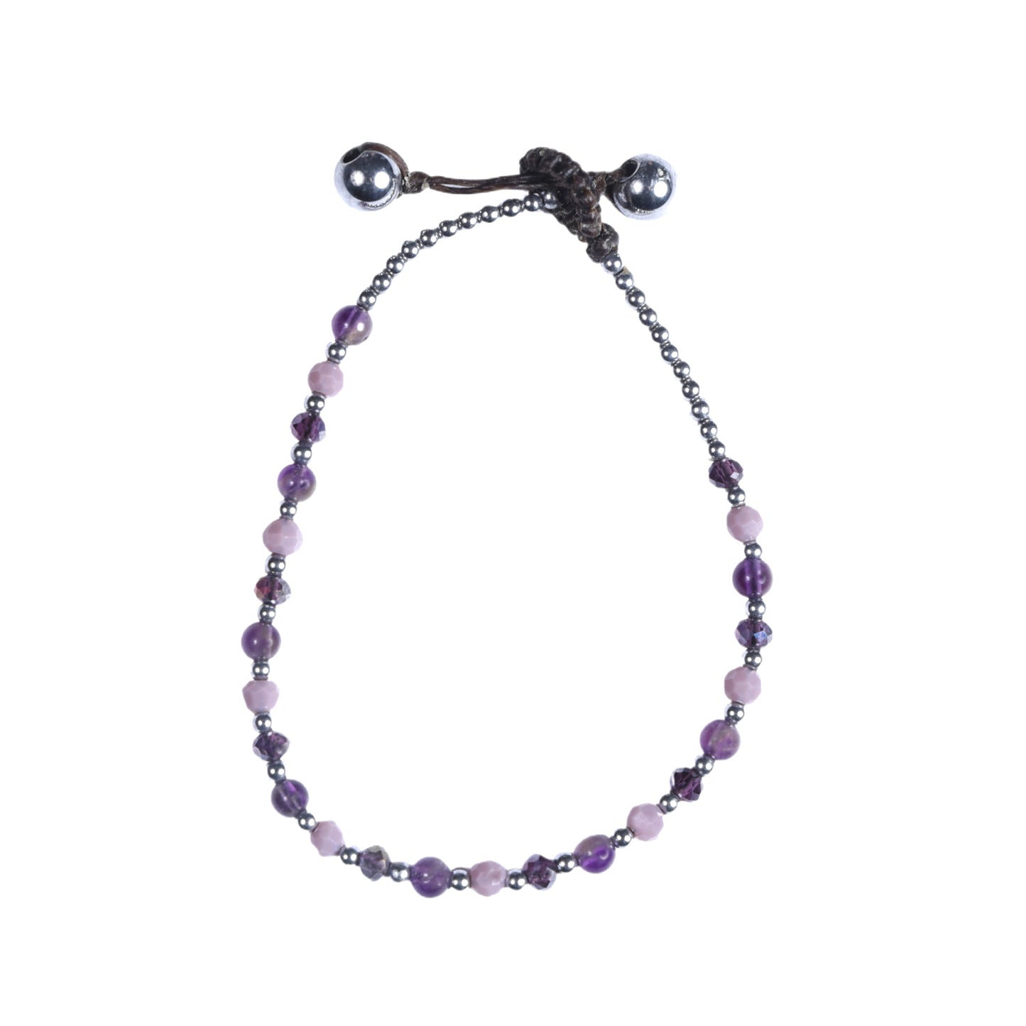 Crystal Healing Bracelet - Anxiety - Amethyst & Hematite