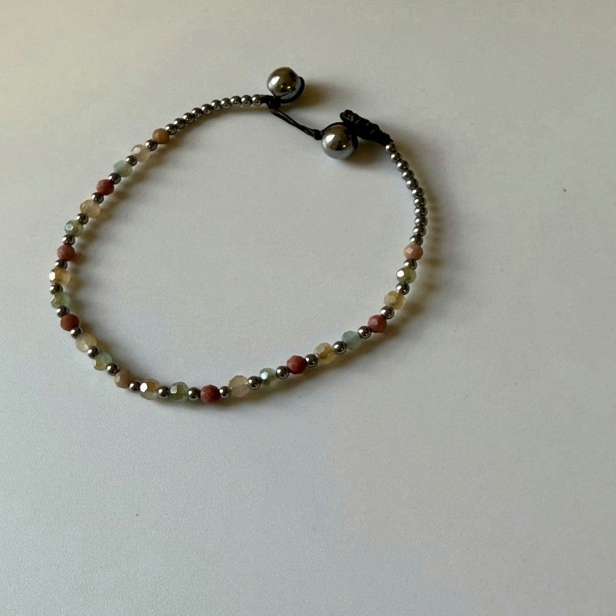 Crystal Healing Bracelet - Balance - Rhodonite & Haematite