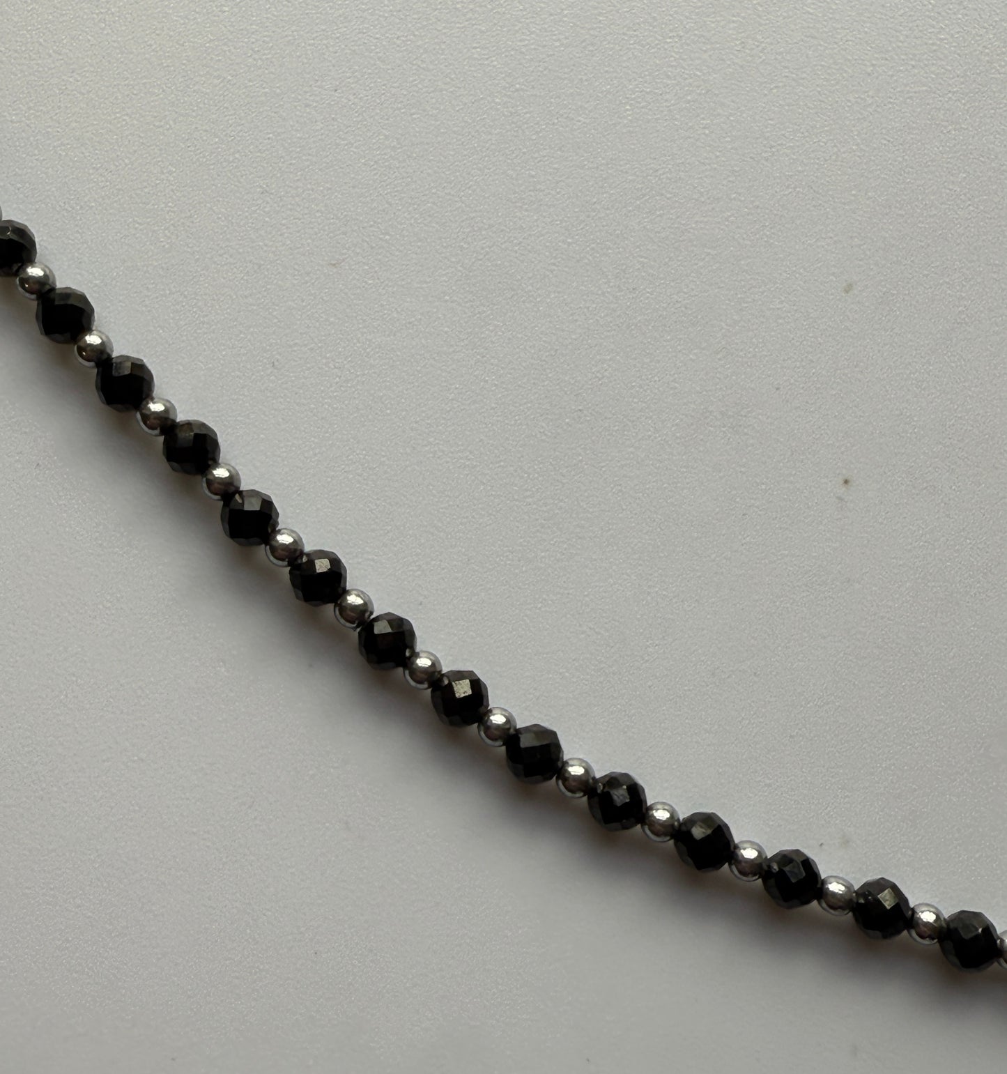 Black Spinel Haematite Pure Crystal Anklet