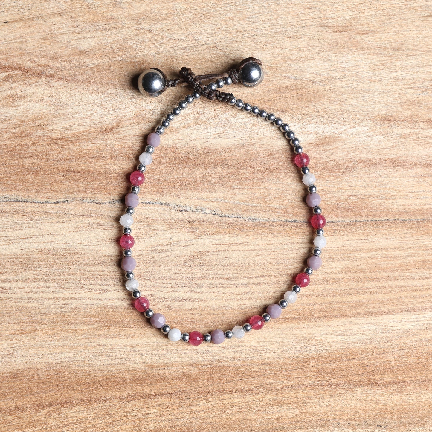 Crystal Healing Bracelet - Stress - Moonstone & Hematite