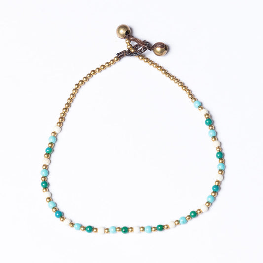 Crystal Healing Anklet - Luck  - Turquoise